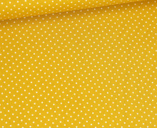 Baumwolle - Webware - Pünktchen - Petit Dots - Senfgelb