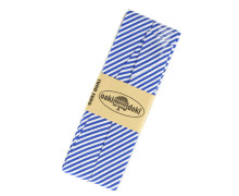 3 Meter Schrägband - Schrägstreifen - 2,0cm x 3m - Zugeschnitten - oaki doki - Weiß/Royalblau