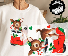 Onkel Bo's Bügelbilder - DIN A4 - Vintage Reindeer - BIG - Weihnachten