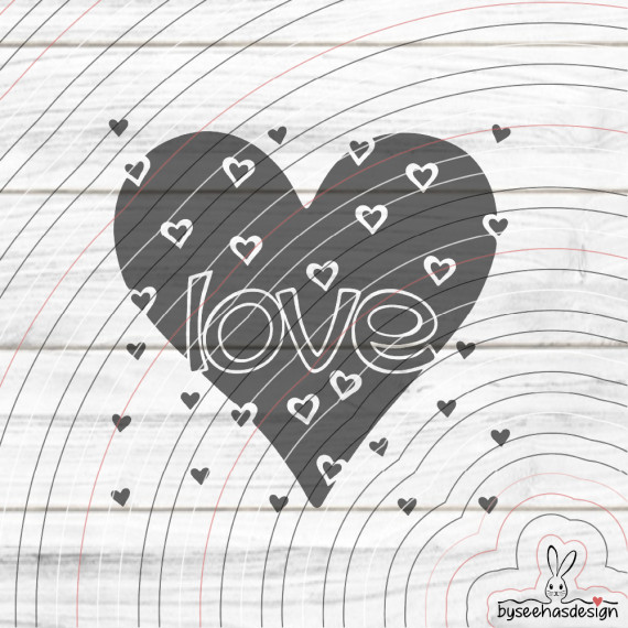 Herz Love Plotterdatei SVG DXF