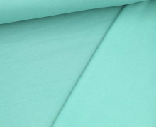 Leichter Kuschelsweat - Uni - Minttürkis  - Sweat Emil - Bio Soft - geraut
