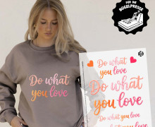 Onkel Bo's Bügelbilder - DIN A4 - Do what you love - Stickoptik - BIG