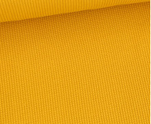 Waffelstrick-Jersey - Feine Struktur - Baumwolle - Uni - Maisgelb