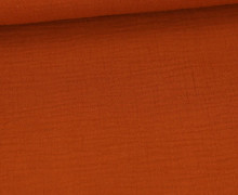 Musselin - Muslin - Double Gauze - Uni - Rostorange - 125g - Schnuffeltuch - Windeltuch