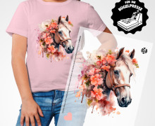 Onkel Bo's Bügelbilder - DIN A4 - Flower Horse - Dots