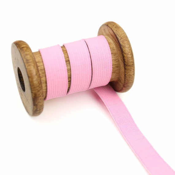 2 Meter Gummiband - Zugeschnitten -  Uni - 15mm - Babyrosa