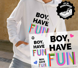 Onkel Bo's Bügelbilder - DIN A4 - Boy Have Fun - BIG