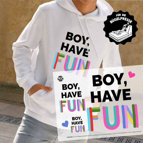 Onkel Bo's Bügelbilder - DIN A4 - Boy Have Fun - BIG