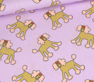 Bio Baumwolle - Webware - Popelin - JENNIFER BOURON - Chic Poodle - Flieder