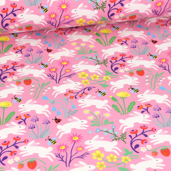 Bio-Sommersweat - French Terry - Bunny Belle - Classics - Rosa - Hamburger Liebe