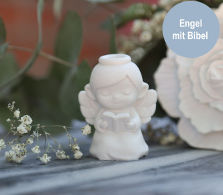 Silikon - Gießform - Dekoengel - Mini Engel - Engel mit Bibel - vielfältig nutzbar