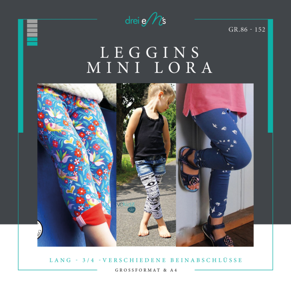 Ebook - Leggins mini LORA Gr. 86/92- 146/152