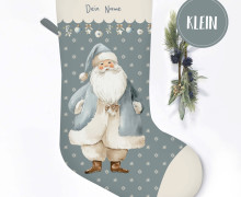 DIY-Nähset - Nikolaussocke - KLEIN - Softshell - Watercolor Santa