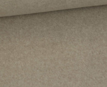 Bio-Baumwoll Fleece - Uni - 155cm - Sand Melange