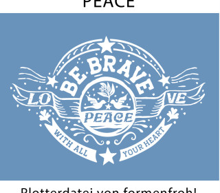 Plotterdatei - PEACE - Charity - Plott - Design von formenfroh - dxf + svg + jpg