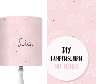 DIY Lampenschirm - Tiny Rainbows - Punkte - Set - personalisierbar - zum Selbermachen
