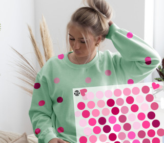 Onkel Bo's Bügelbilder - DIN A4 - Konfetti - Punkte - Rosa