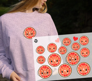 Onkel Bo's Bügelbilder - DIN A4 - Zitrus Fruits - Grapefruit