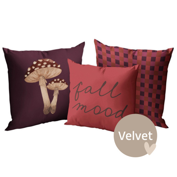 Kissenstoff - DIY - Kissen-Set - Fall Mood - Velvet - abby and amy