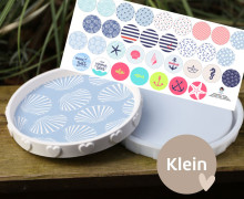 Outdoorstoff - Maritim - Inlays für Silikon - Dekoteller - Tablett - Klein - studio.mARTinchen - abby and amy