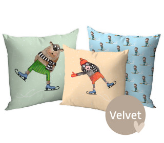 Kissenstoff - DIY - Kissen-Set - Winterliebe - Velvet - ela ideen - abby and amy