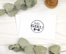 Stempel - hello Girl - Holzstempel