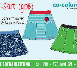 Ebook - T-Skirt für Grosse Gr. 140-170 und 34-44 | Damenrock aus Jersey