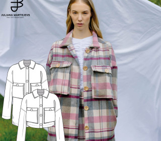 E-Book JULIANA MARTEJEVS Winter Mantel Jacke mit Taschen