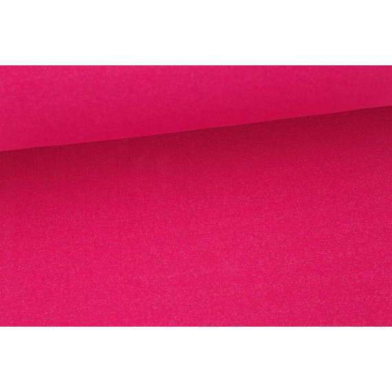 Glattes Bündchen - Glitzer - Uni - Schlauchware - Pink