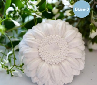 Silikon - Gießform - Blüte - Dekoblüte - nach außen gewölbte Blütenblätter - Blüte 3 - vielfältig nutzbar