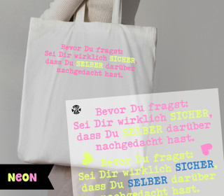Onkel Bo's Neon Bügelbilder - DIN A4 - Bevor Du fragst