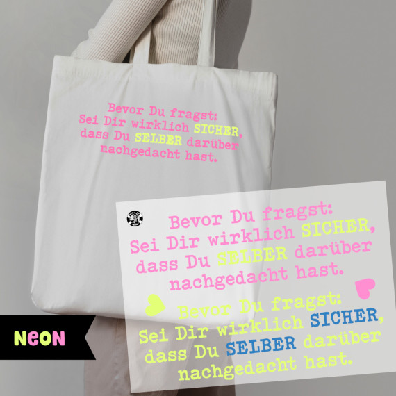Onkel Bo's Neon Bügelbilder - DIN A4 - Bevor Du fragst