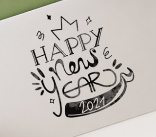 Plotterdatei HAPPY NEW YEAR (SVG/DXF), 1-farbig