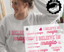 Onkel Bo's Bügelbilder - DIN A4 - I believe in magic - Stickoptik - BIG