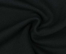 Baumwollstrick - Feinstrick - Uni - Schwarz
