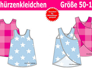 Schnittmuster Kinder Schürzenkleid Kinderkleid - Für Kinder & Babys - inkl. Nähanleitung