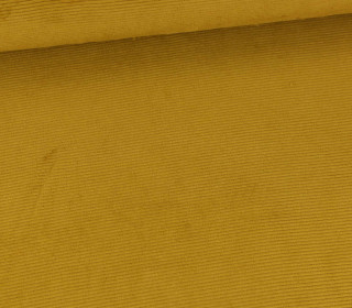 Nicki Feincord Jersey - Weich - Elastisch - Uni - Senfgelb
