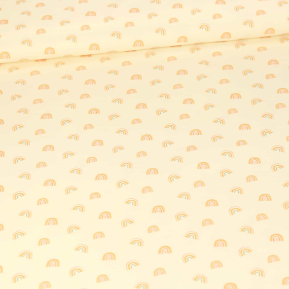 Sommersweat - Watercolor Dinosaurs - Regenbögen - Ecru - Bio Qualität - abby and me