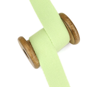 1m Gurtband - Baumwolle - 30mm - Uni - Weißgrün