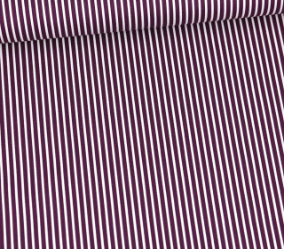 Baumwolle - Webware - Stripe - Weiß/Violett