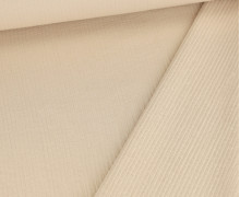 Baumwolle - Webware - Vintage - Steppnähte - Streifen - Uni - Beige