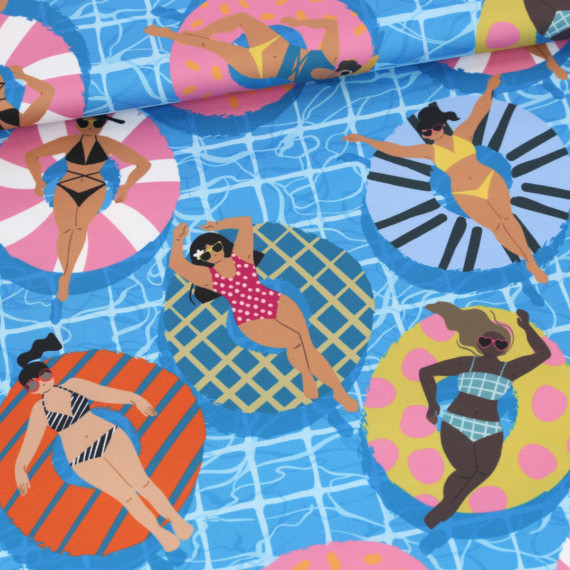 Outdoorstoff - Summer Paradise - Swimming Ring - Himmelblau - abby and amy