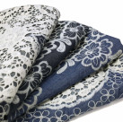 SUPERFINDINGS 16 Kamelie-Stoffblumen Aus Jeansstoff – Marineblau, 4 Verschiedene Stile, Für Kleidung & Deko