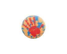 1 Polyesterknopf - Rund - 18mm - Öse - Kinder - Hand - Rot