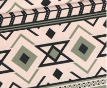 Outdoorstoff - Geometrische Streifen - Blau/Grün - Sanne Paul - abby and amy