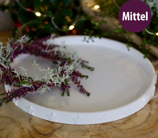 Silikon - Gießform - Dekoteller - Tablett - mit Sternen - Mittel - vielfältig nutzbar