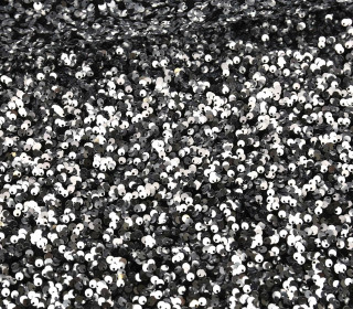 Paillettenstoff - Schimmernd - Glamour - Uni - Silber