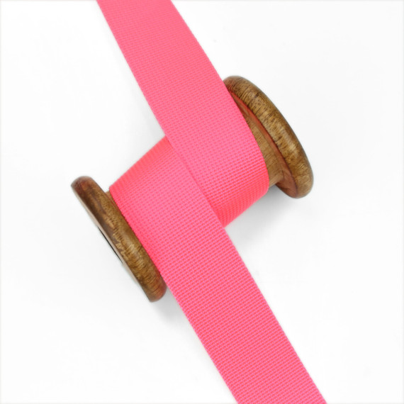 1m Weiches Gurtband - Uni - 30mm - Neonpink