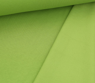 Kuschelsweat Light - Uni - Kiwigrün - Sweat Angeraut