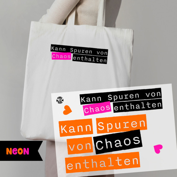 Onkel Bo's Neon Bügelbilder - DIN A4 - Kann Spuren von Chaos enthalten